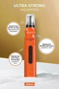 Ultra Strong Saç Köpüğü 200 ml - Güçlü Tutuş