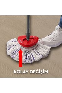 Vileda 4 Paket Turbo 3in1 Extra Pedli Mikrofiber Yedek Paspas