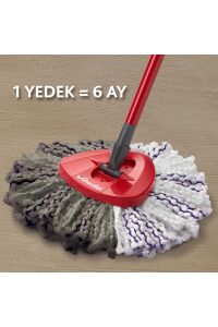 Vileda 4 Paket Turbo 3in1 Extra Pedli Mikrofiber Yedek Paspas