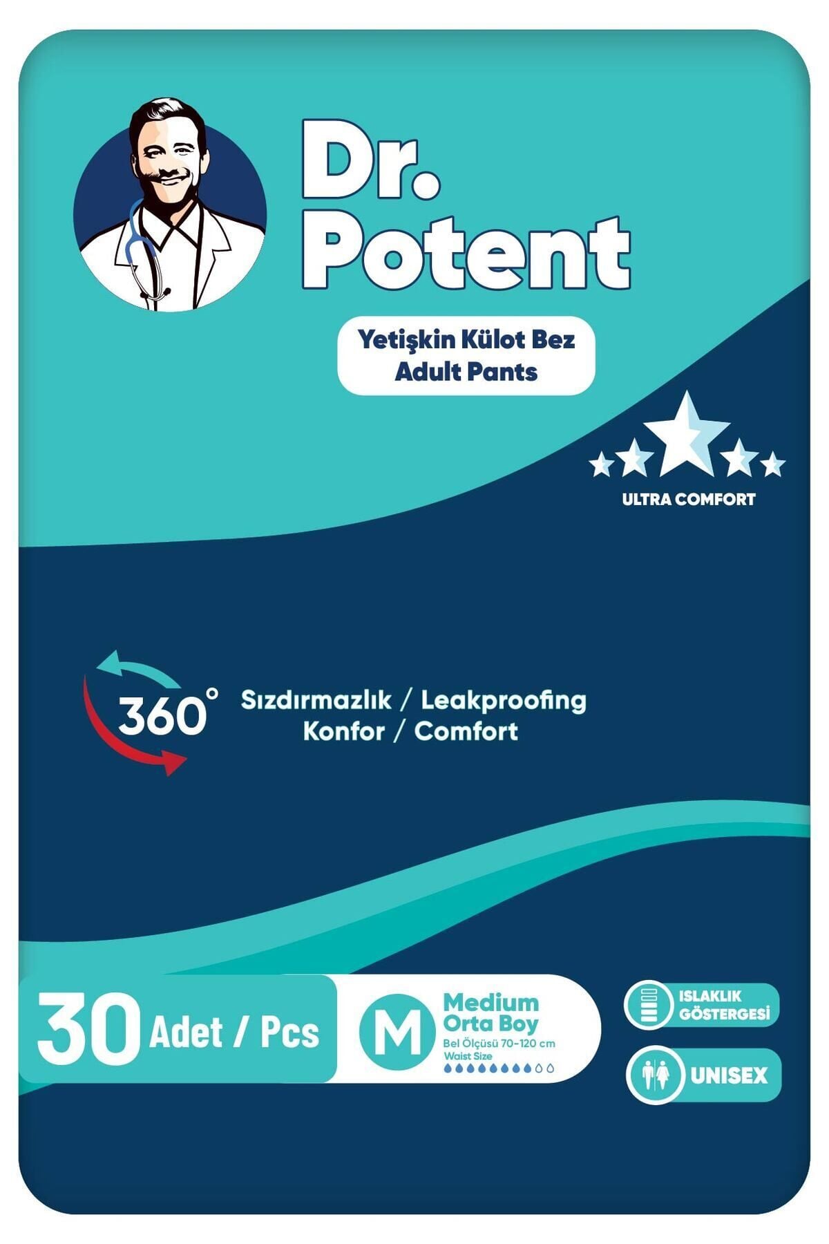 Dr.Potent Emici Külot M Beden (Orta Boy)30 Adet
