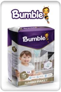Bumble 5 Numara Junior Bebek Bezi 11-18 Kg Jumbo Paket 52 Adet