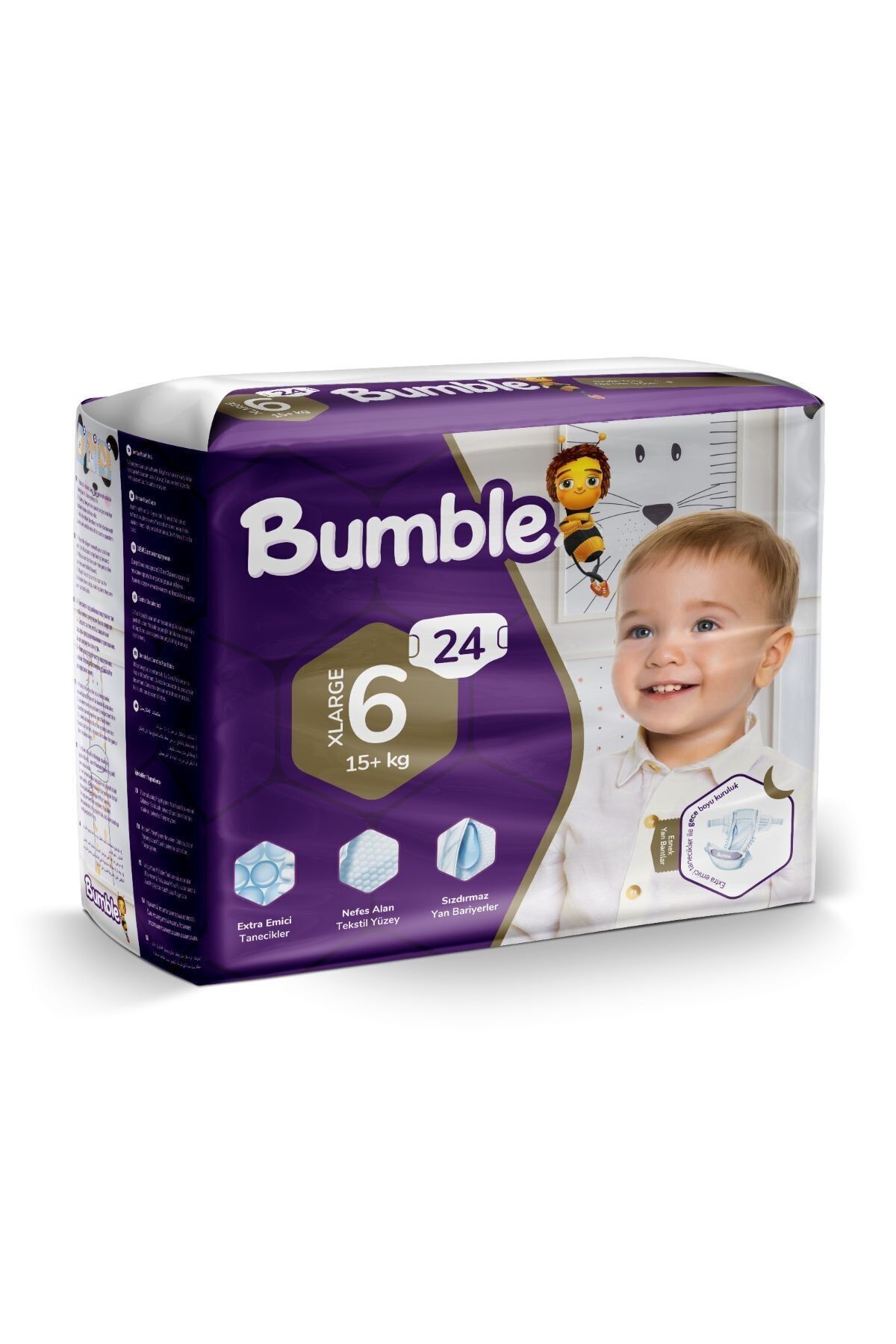 BUMBLE ÇOCUK BEZİ İKİZ PAKET NO:6 (15+) 24 LÜx5