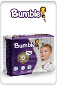 Bumble 6 Numara XLarge Bebek Bezi 15+ Kg 24 Adet