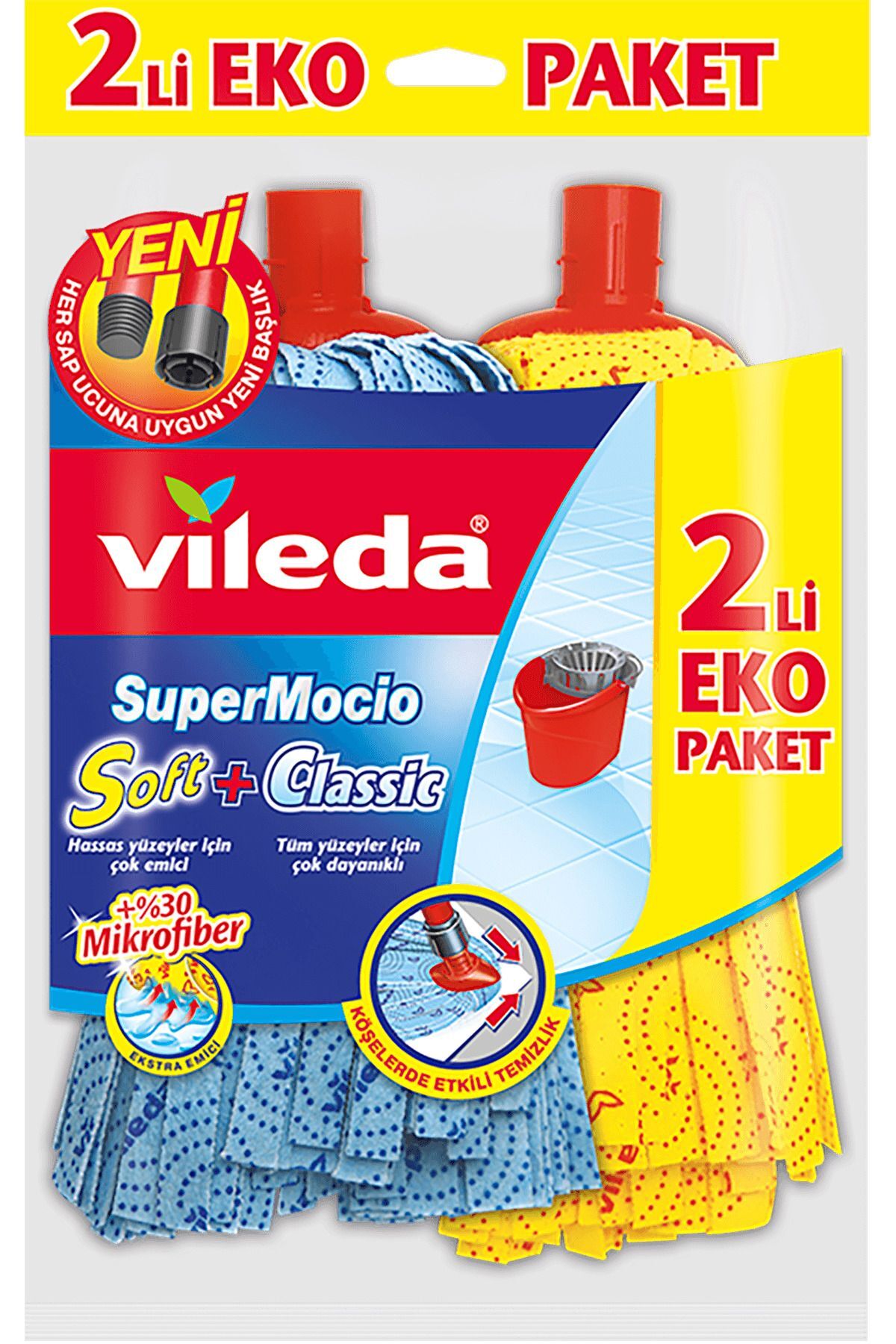 VİLEDA %30 MFLİ SUPERMOCİO YEDEK PASPAS 2Lİx12