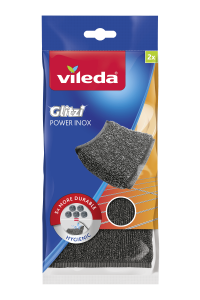 Vileda Glitzi Power Pad Inox Paslanmaz Çelik Bulaşık Teli 2'li x 2 Paket