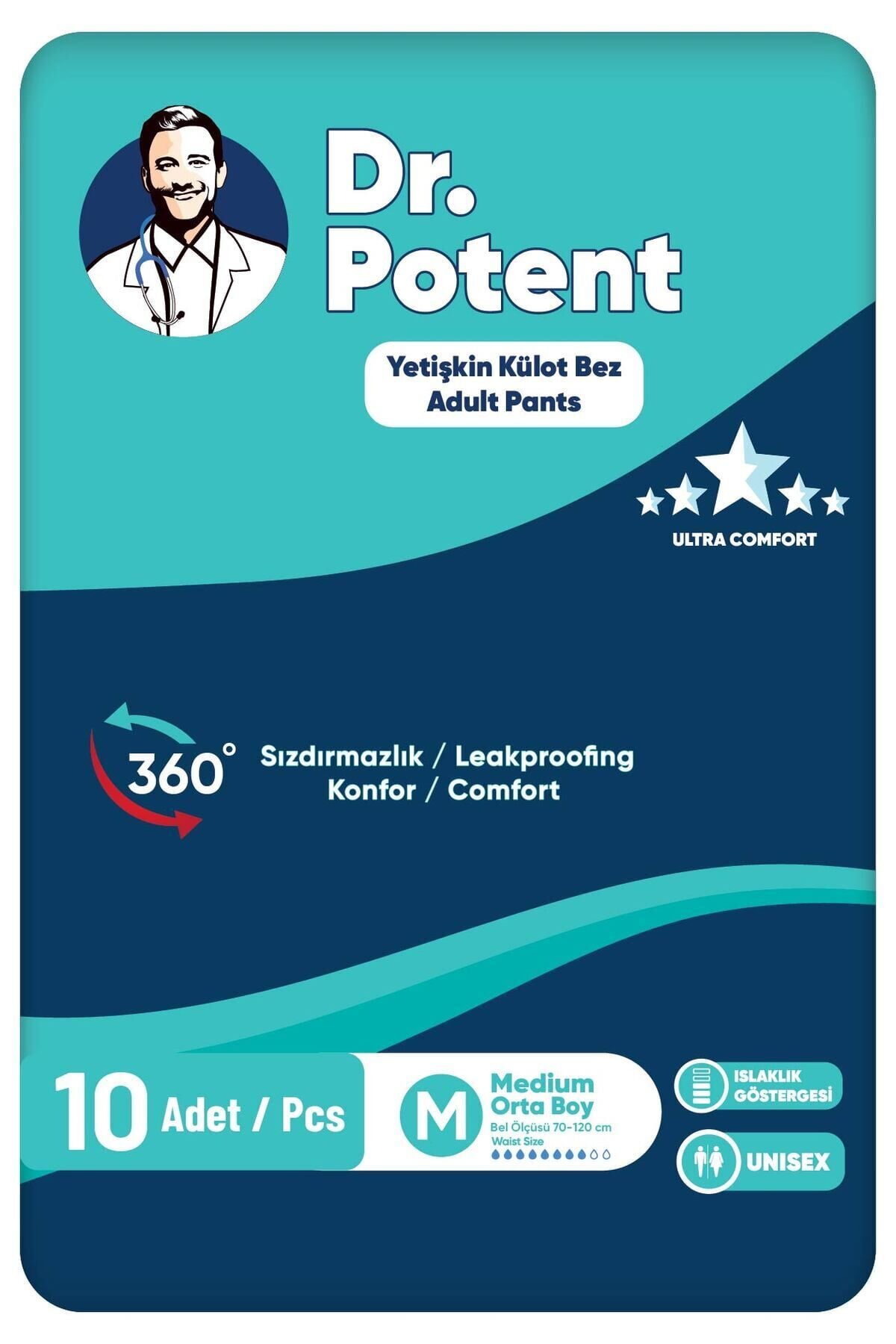 Dr.Potent Emici Külot M Beden (Orta Boy) 10 Adet