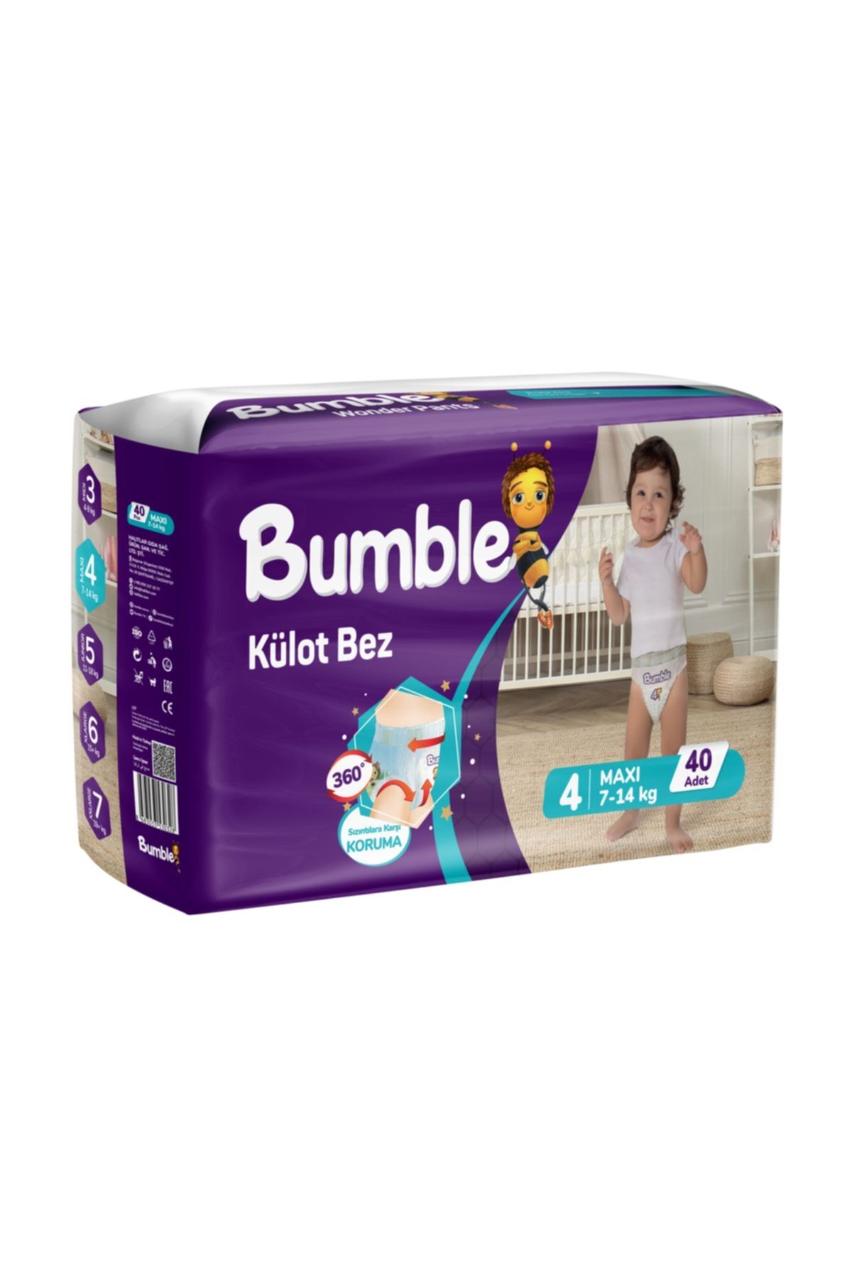 Bumble Maxi Külot Bebek Bezi 4 Beden 7-14 Kg 40 Adet