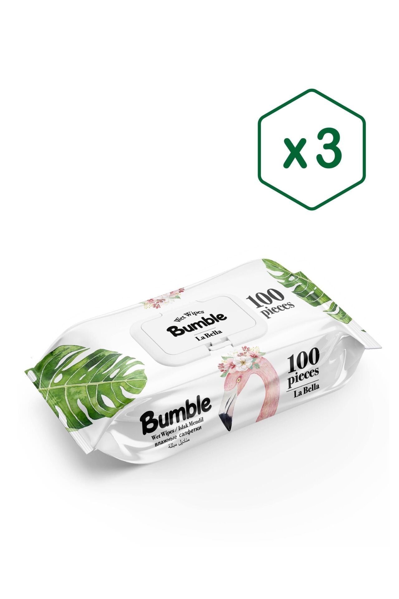 Bumble La Bella Islak Mendil 100'lü Eko Paket 4'lü