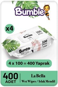 Bumble La Bella Islak Mendil 100'lü Eko Paket 4'lü