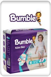 Bumble 6 Numara XLarge Külot Bebek Bezi 15+ Kg 28 Adet