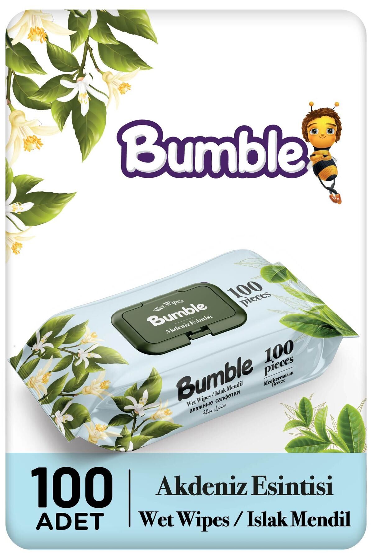 Bumble Akdeniz Esintisi Islak Mendil 100'lü Paket