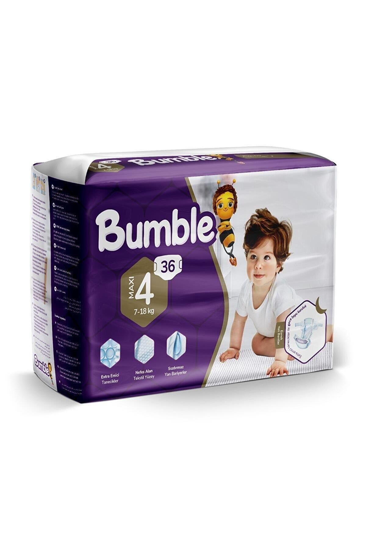 BUMBLE 4 Numara Bebek Bezi İkiz Paket 36 Adet | 7-14 Kg