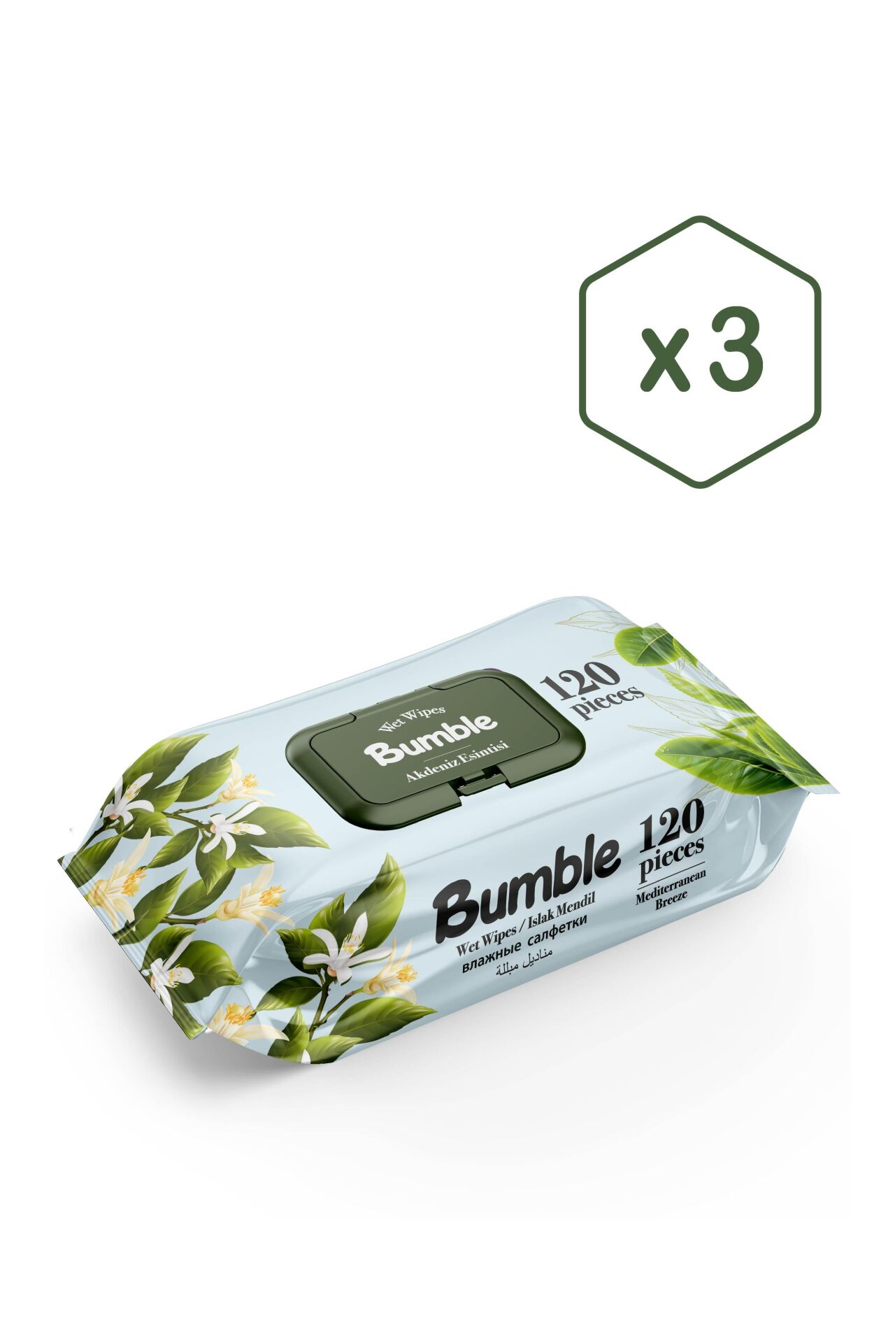 Bumble Akdeniz Esintisi Islak Mendil 120 Yaprak 4'lü Paket