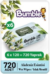 Bumble Akdeniz Esintisi Islak Mendil 120'li Paket 6'lı