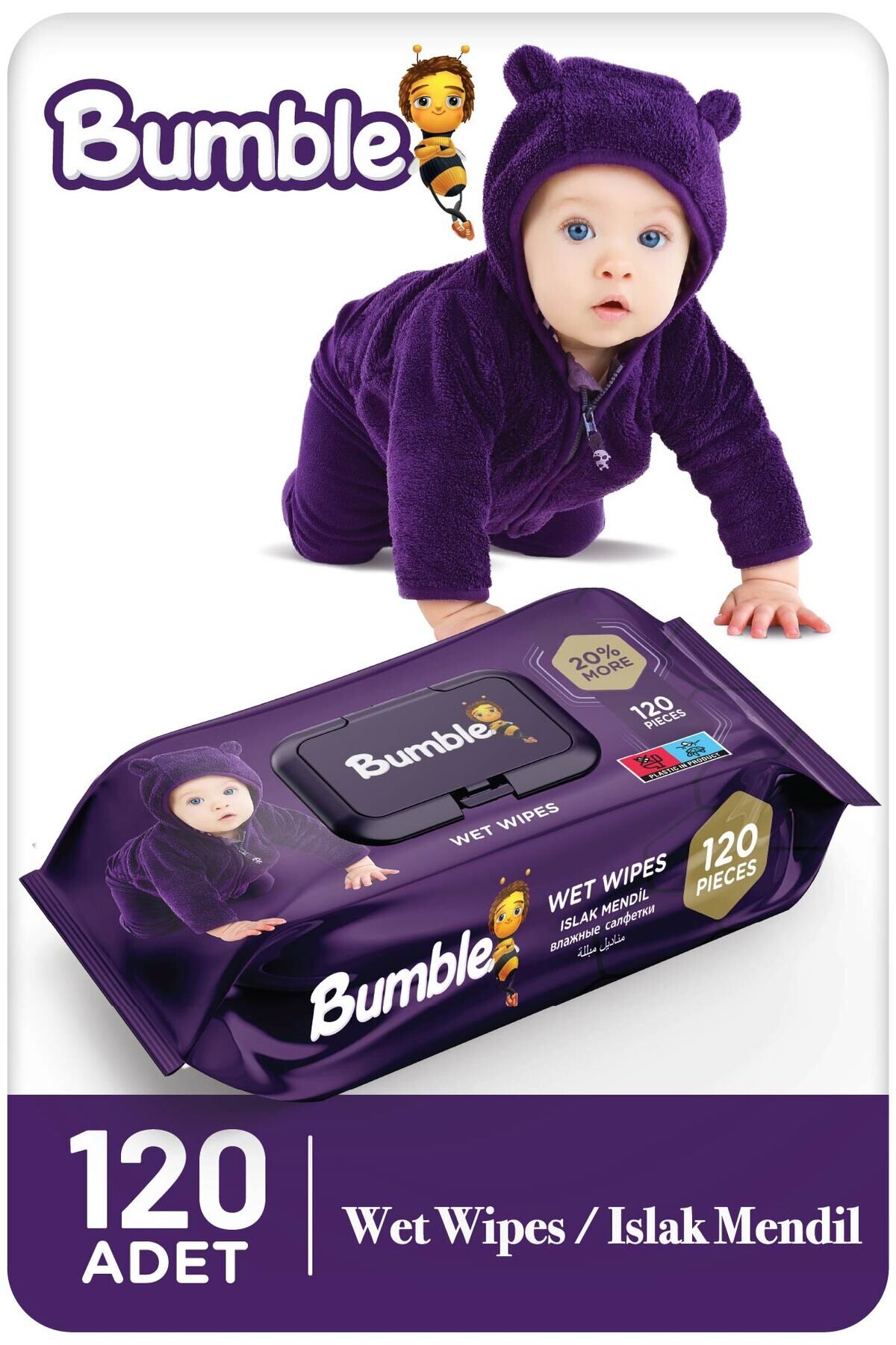 Bumble Baby Islak Mendil 120'li Paket