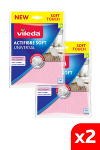 Vileda Aktifiber Soft Temizlik Bezi 2'li x 2 Paket