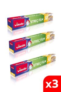 Vileda Streç Film 50 mt. x 3 Adet
