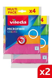Vileda Mikrofiber Colors Renkli Temizlik Bezi 4'lü x 2 Paket