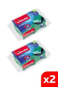 Vileda Ultra Çizmez Oluklu Temizlik Süngeri 2'li x 2 Paket