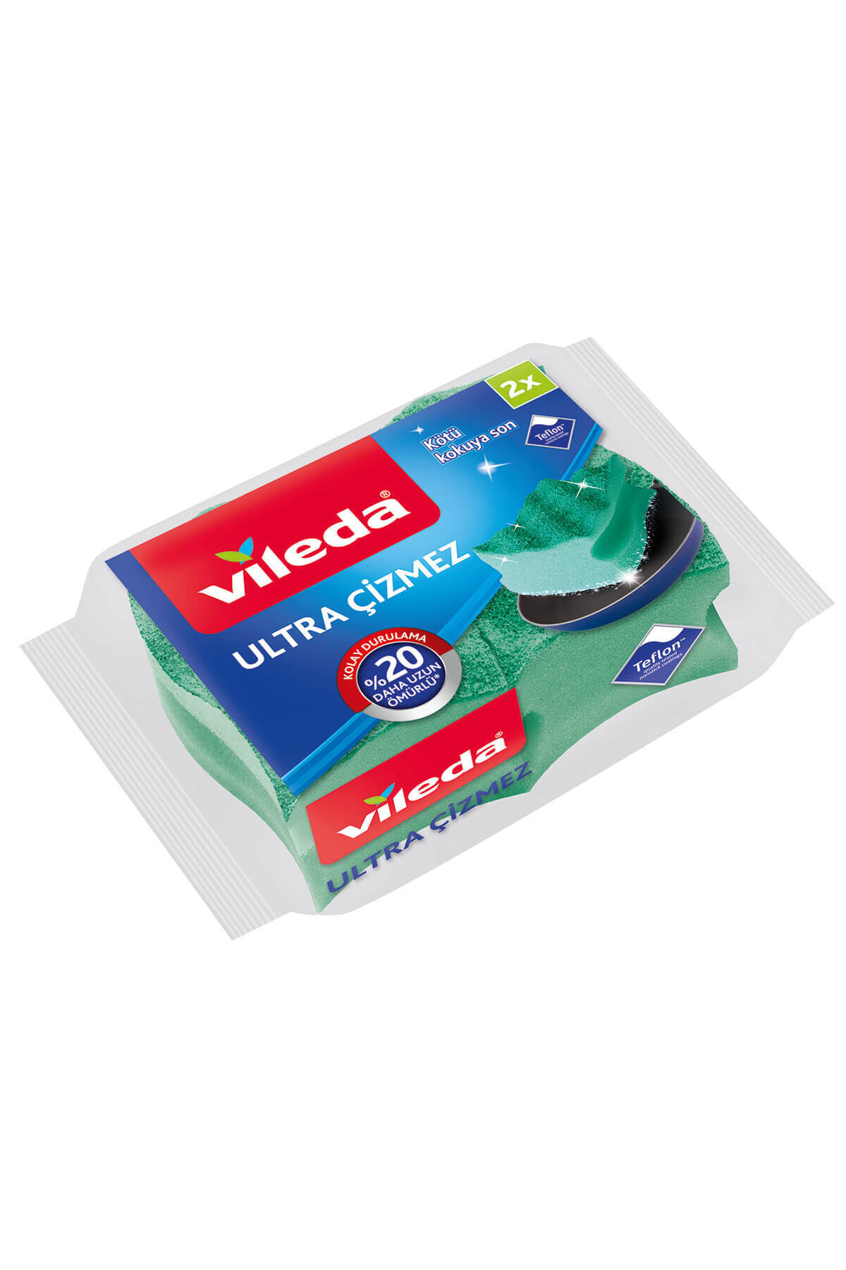 Vileda Ultra Çizmez Oluklu Bulaşık Süngeri 2'li