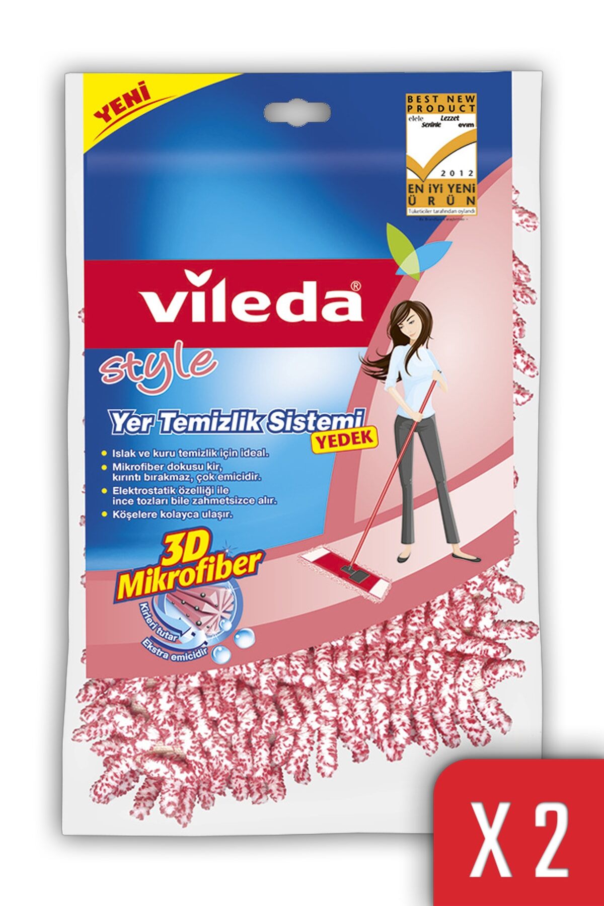Vileda Pet Pro Universal Yedek Paspas x 2 Paket