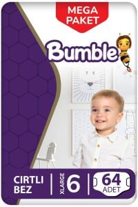 Bumble 6 Numara Maxi Bebek Bezi Mega Paket 64 Adet | 15 Kg