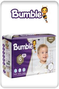 Bumble 6 Numara Maxi Bebek Bezi Mega Paket 64 Adet | 15 Kg