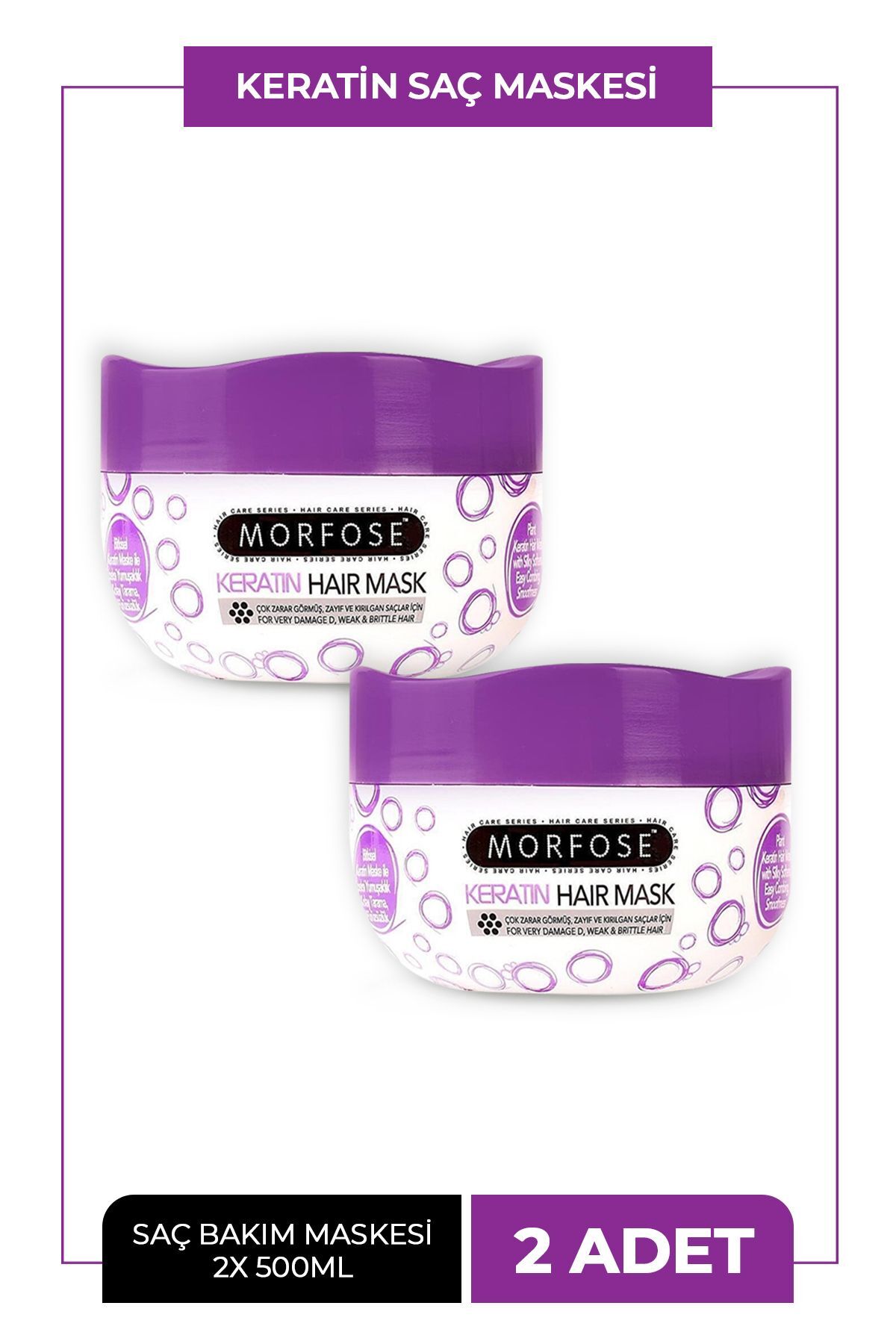 Morfose Saç Maskesi Keratin 500 ml X 2 Adet