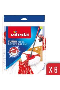 Vileda Turbo 2in1 Üçgen Başlık Mikrofiber Yedek Paspas x 6 Adet
