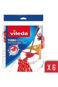 Vileda Turbo 2in1 Üçgen Başlık Mikrofiber Yedek Paspas x 6 Adet