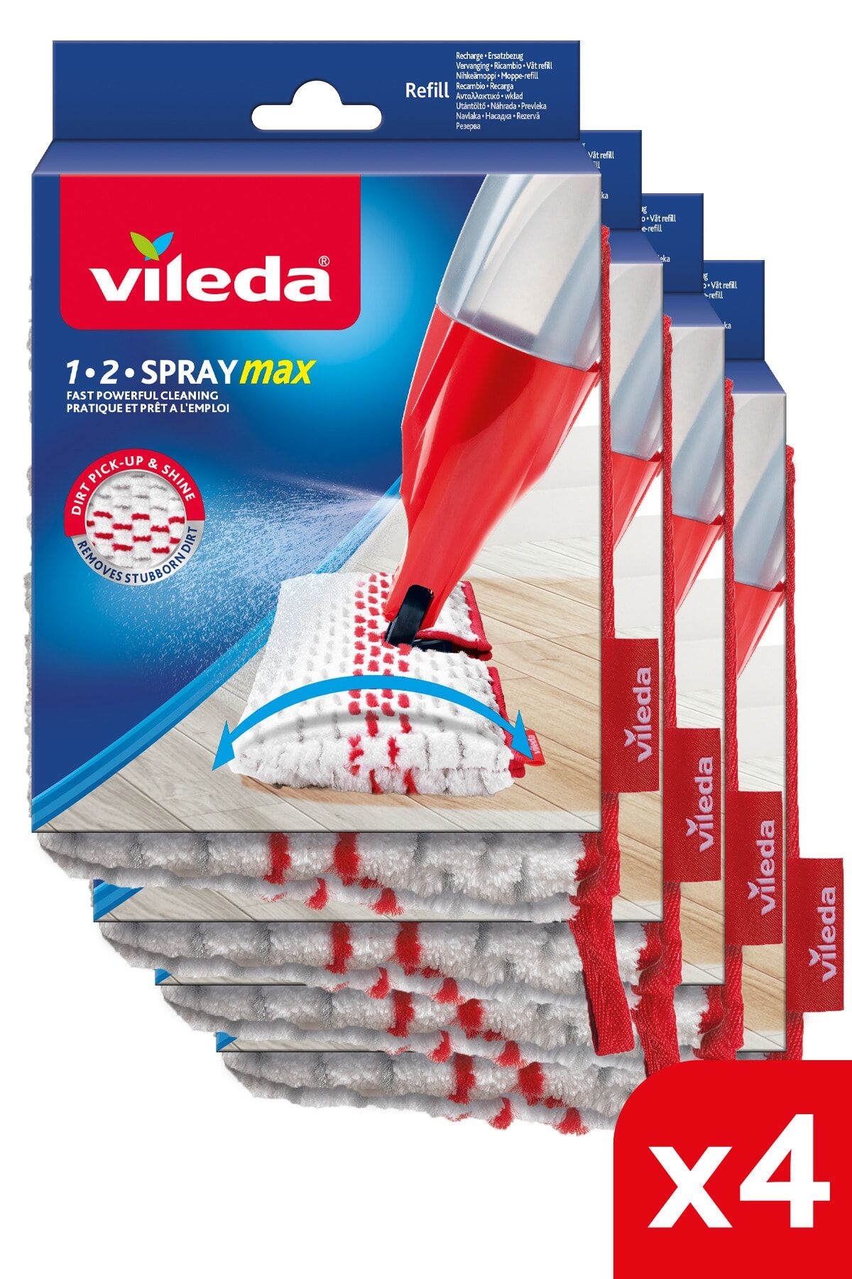 Vileda Sprey Max Yedek Başlık Mop x 4 Adet