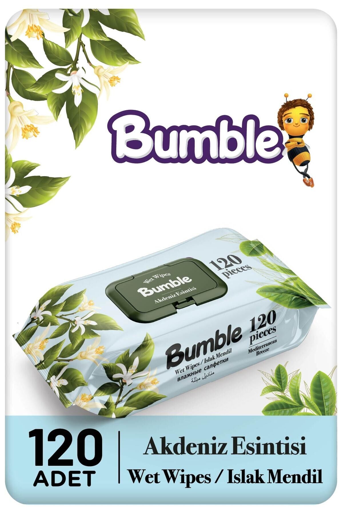 Bumble Akdeniz Esintisi Islak Mendil 120'li Paket