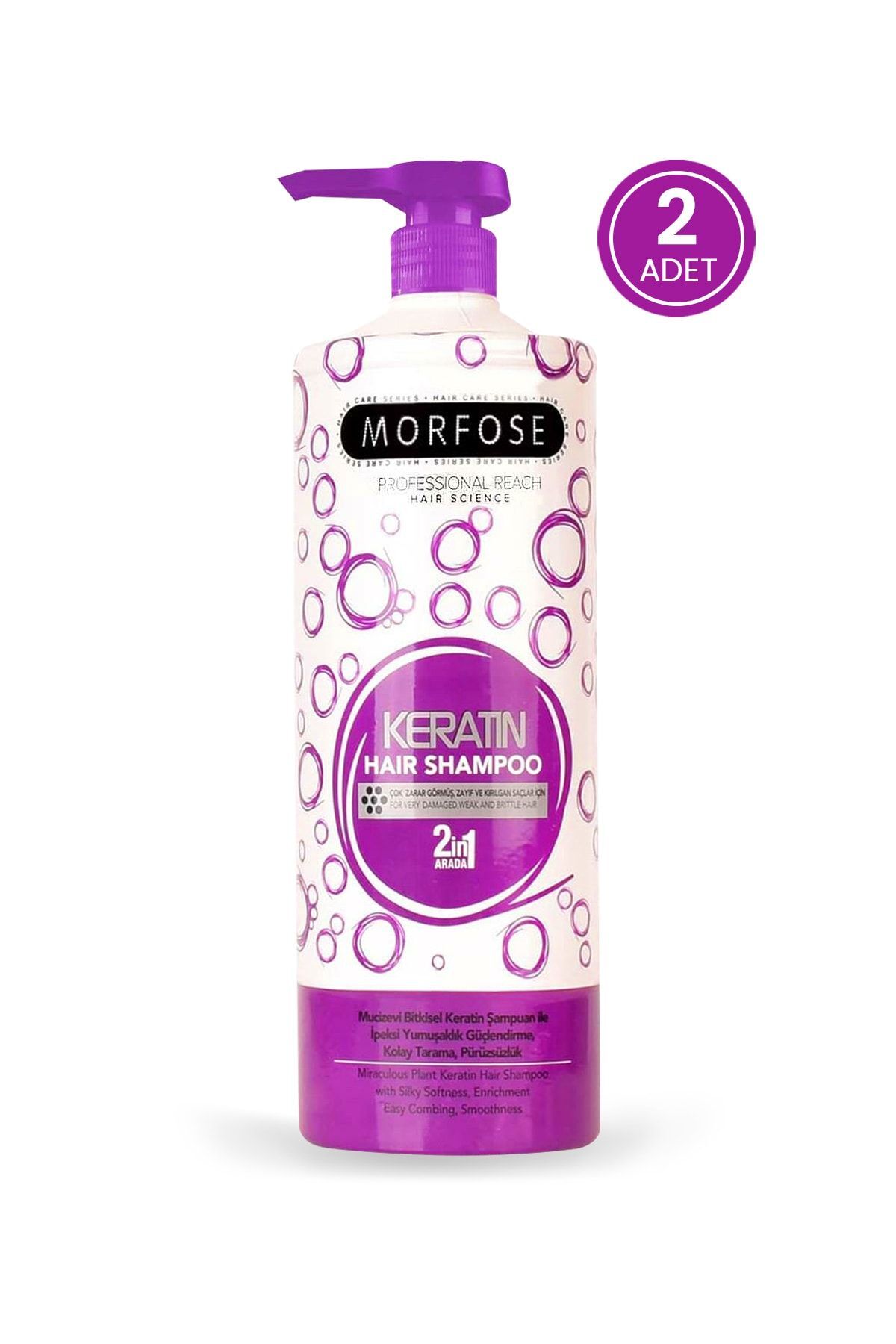 Morfose Keratin Saç Bakım Şampuanı 1000 ml X 2 Adet