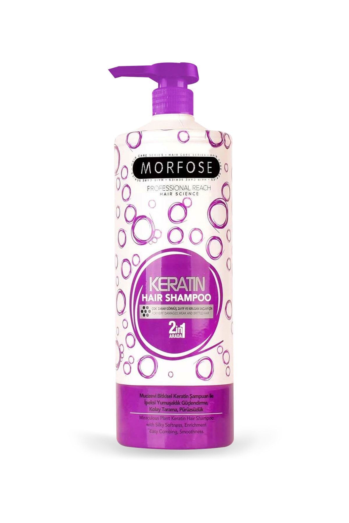 Morfose Keratin Saç Bakım Şampuanı 1000 ml Çok Zarar Görmüş Zayıf ve Kırılgan Saçlar İçin