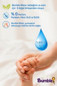 Bumble Baby Water Wipes Yenidoğan Islak Mendil %99 Su Bazlı 60'lı Eko Paket 12'li