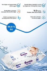 Bumble Baby Water Wipes Yenidoğan Islak Mendil %99 Su Bazlı 60'lı Eko Paket 12'li