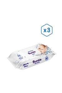 Bumble Baby Water Wipes Yenidoğan Islak Mendil %99 Su Bazlı 60'lı Eko Paket 3'lü