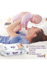 Bumble Baby Water Wipes Yenidoğan Islak Mendil %99 Su Bazlı Islak Mendil 60'lı Paket