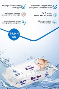 Bumble Baby Water Wipes Yenidoğan Islak Mendil %99 Su Bazlı Islak Mendil 60'lı Paket