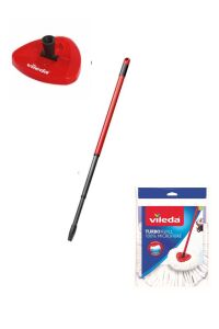 Vileda Turbo Sap + Üçgen Başlık + Mikrofiber Yedek Paspas x 3 Adet