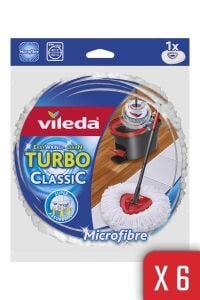*Vileda Turbo Üçgen Başlık Mikrofiber Yedek Paspas x 6 Adet