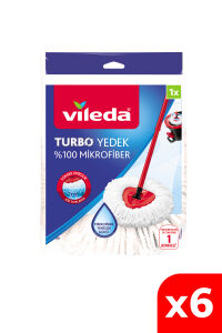Vileda Turbo Classic Üçgen Başlık Mikrofiber Yedek Paspas x 6 Adet