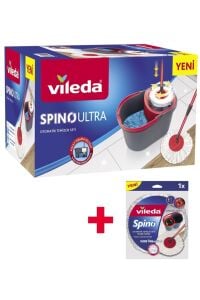 Vileda Spino Ultra Otomatik Temizlik Seti + Yedek Paspas
