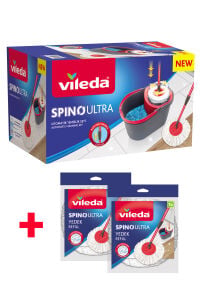 Vileda Spino Ultra Otomatik Temizlik Seti + 2 Adet Mikrofiber Yedek Paspas