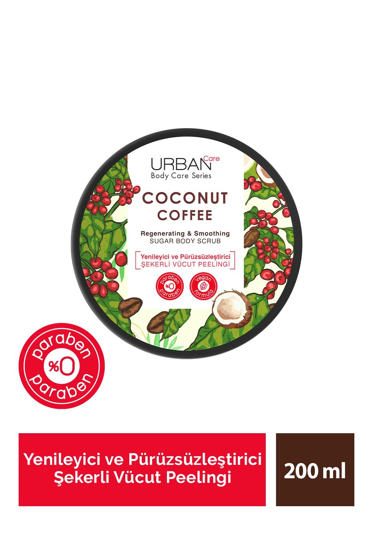 URBAN CARE PURE COCONUT&COFFE PLEELİNG200MLx24