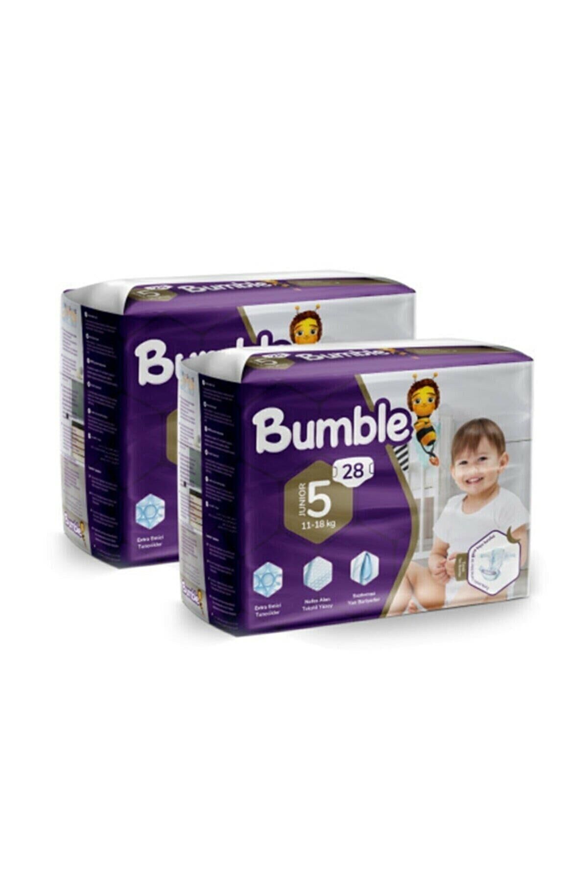Bumble Junior Bebek Bezi 5 Beden 11-18 Kg Eko Paket 2'li 56 Adet