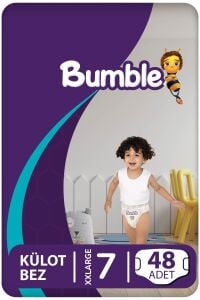 Bumble XXLarge Külot Bebek Bezi 7 Beden 19+ Kg Eko Paket 2'li 48 Adet