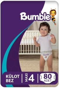 Bumble 4 Numara Maxi Külot Bebek Bezi 80 Adet | 9-14 Kg