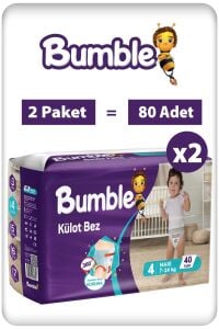 Bumble 4 Numara Maxi Külot Bebek Bezi 80 Adet | 9-14 Kg