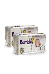 Bumble Mini Bebek Bezi 2 Beden 3-6 Kg Eko Paket 2'li 88 Adet